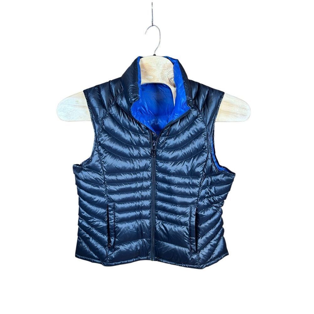 Bernardo XL Goose Down Packable Puffer Vest Black and Blue